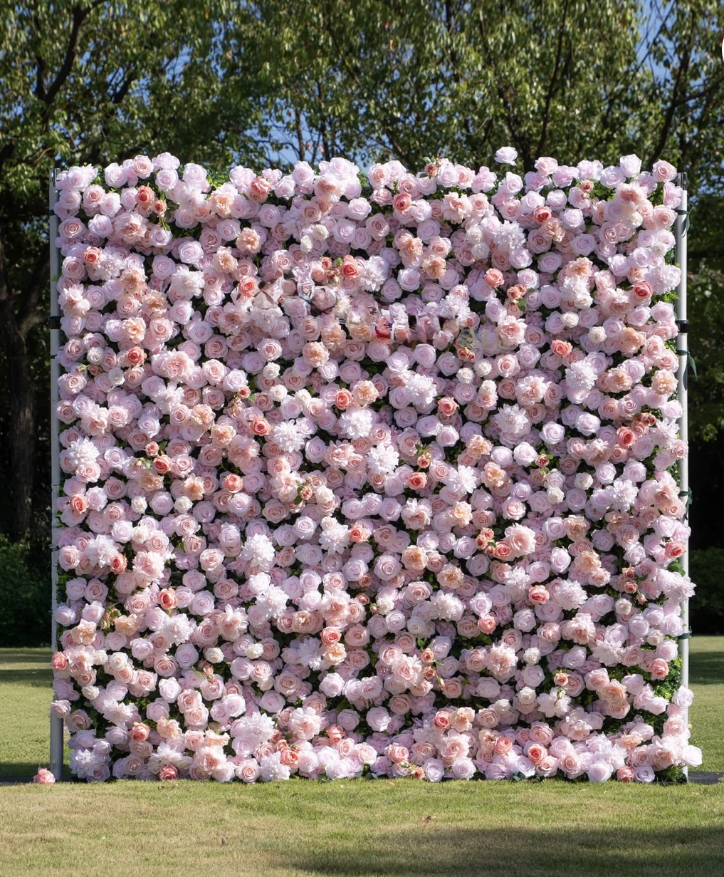 Flower walls photographed by TSK Events