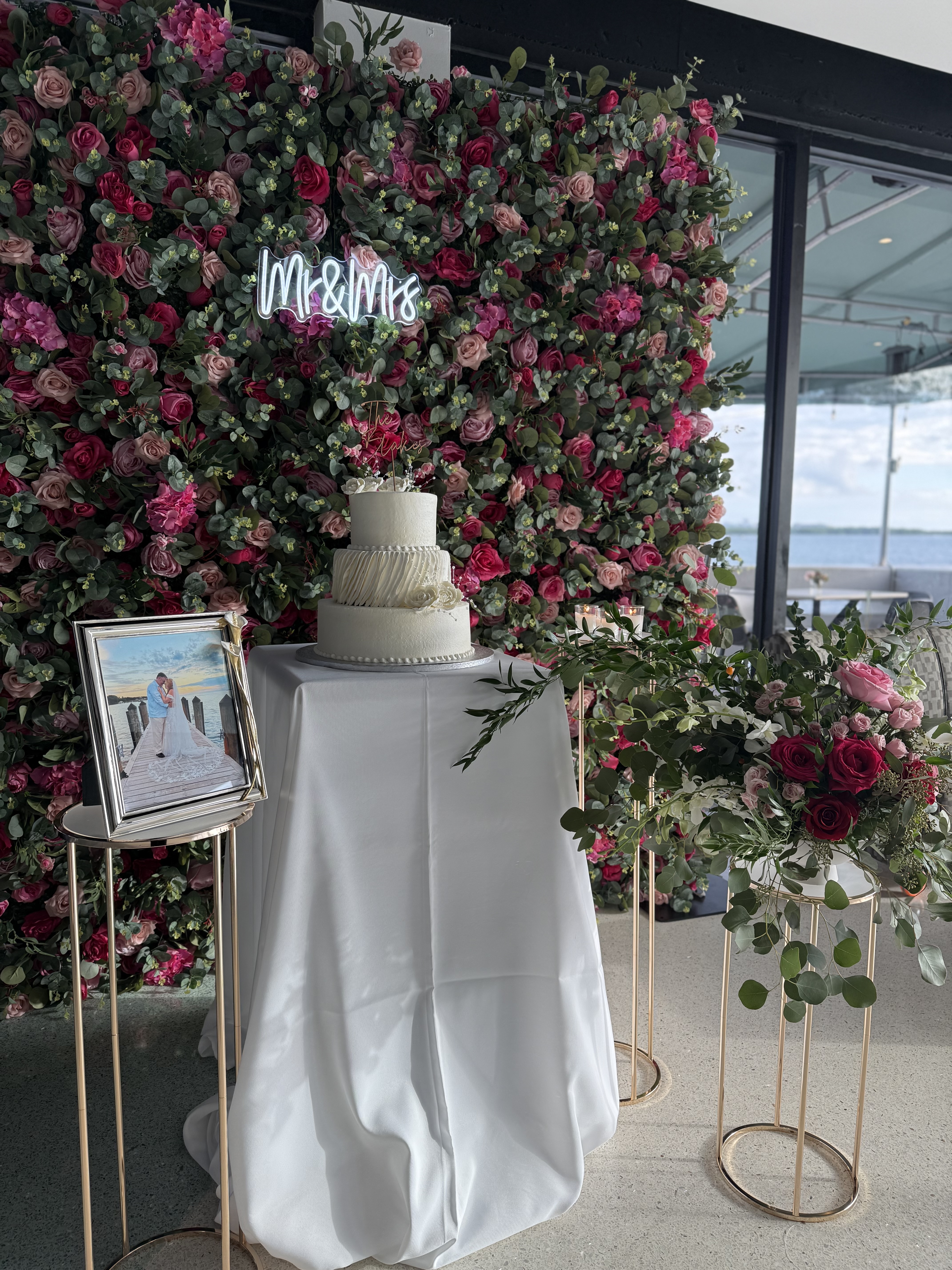 Luxury Flower Walls setup by TSK Events